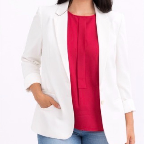 stradivarius White Blazer ✨ Two-Piece Power Pop Set – Size Large ✨ - Picture 2 of 16